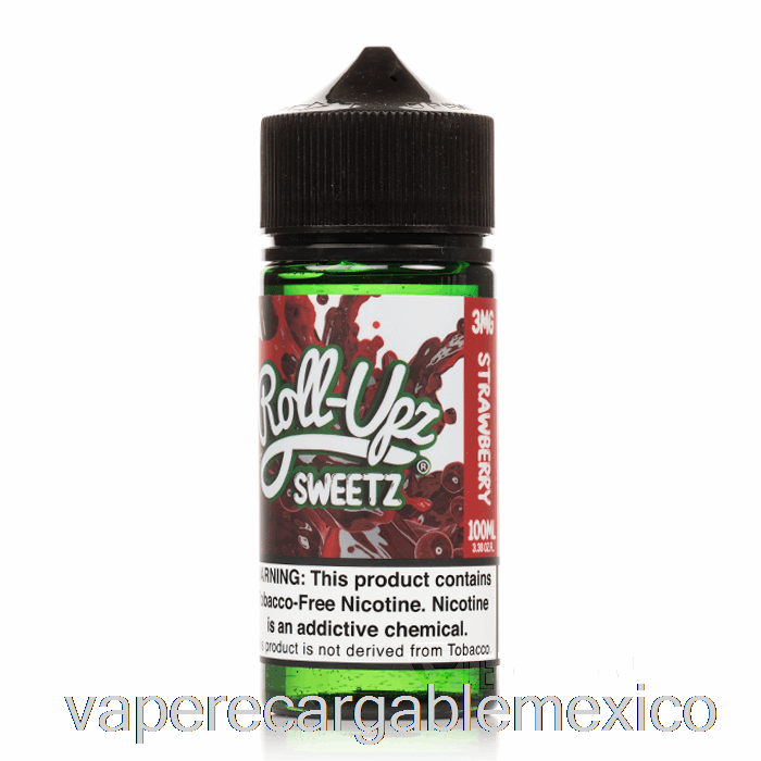 Vape Recargable Fresa - Jugo Roll-upz - 100ml 0mg